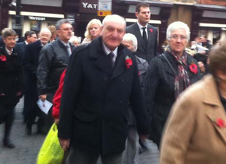 Council Leader John Burrows and his wife joined the parade through the town
