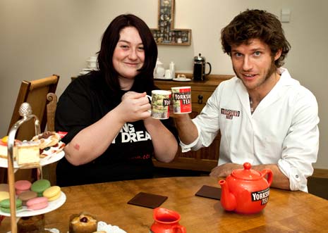 23-year-old Rachel Heath from Chesterfield joined renowned rider and tea drinker, Guy Martin at the Yorkshire Tea factory
