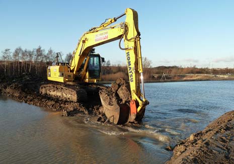 on Thursday 5th January, the dam was dug out allowing the last few inches of water to gush through