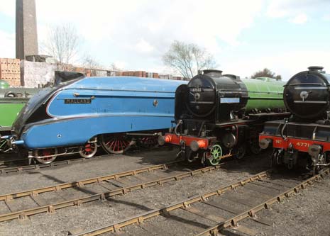 The undoubted highlight of the gala was a line up of the 'Fab four' - four famous LNER Steam Engines which included resident A2 'Blue Peter' and first time visitor, class A4 no.4464 'Bittern'.