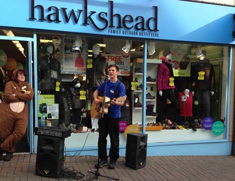 nationwide outdoor clothing chain Hawkshead, opened its doors to the Chesterfield shoppers recently - and had its official launch at the weekend.