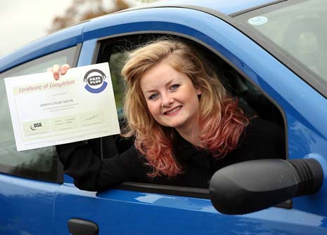 One young student who has already been through the scheme can't praise it highly enough. Jessica Austin, a textile design student, says she feels much more confident on the roads since completing Pass Plus Extra.