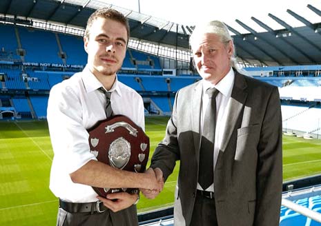 Sam Harris, aged 21, , who works as an auto electrician and is in his second year on the apprenticeship scheme, won the 'Apprentice of the Year 2013' award for his first year on the training programme