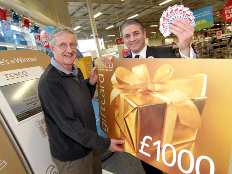 Over £4,000 has been given away to local shoppers at the Tesco Extra store in Chesterfield.