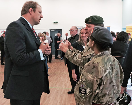 MP for Chesterfield Toby Perkins was in attendance, and said that the event had increased his awareness of the challenges facing those coming out of service