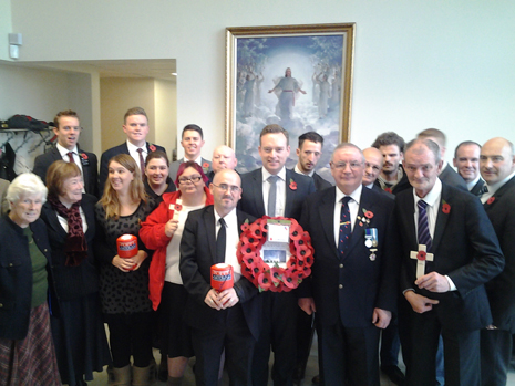 More than 35 members and missionaries of the Church of Jesus Christ of Latter-day Saints (often known as Mormons) in Chesterfield, along with members of the Rotary Club, have committed to donate over 200 man hours over the 12 day period of the Royal Britsh Legion Poppy Appeal, selling poppies to raise funds for the poppy appeal. 