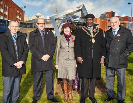 Councillor John Burrows, Chesterfield Borough Council's Leader and Executive Member for Regeneration said: Chesterfield Coach Station is the first view that many visitors have when they arrive into the town and I'm sure this new sculpture will help welcome them to the town. As a mechanical engineer, I'm proud to have played a small part in the construction of this artwork.