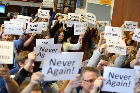 Chesterfield College hosted a moving and emotional Holocaust Memorial Day event yesterday, to mark the 70th Anniversary of the liberation of Auschwitz.