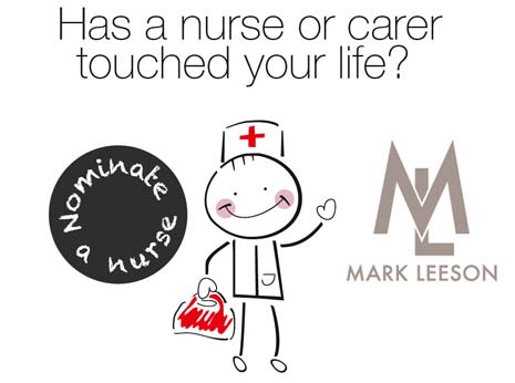 Award-winning hairdresser Mark Leeson has launched a campaign to give a fantastic pampering prize at his luxurious salon, Mark Leeson in Chesterfield, to the wonderful nurses and carers who work so hard in the local hospitals and community.