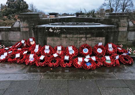 Veterans and cadets also took part - watched by thousands of members of the public who packed the streets adjacent to the Town Hall - before singing a rousing rendition of the National Anthem, and laying their own tributes in front of the Town Hall.