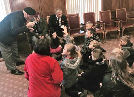Old Hall, and Poolsbrook pupils attended not only the service, but also had the chance to speak with veterans before and afterwards in the Mayoral Rooms - an opportunity, a teacher told us, that was extremely valuable for the pupils.