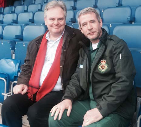 Melvin Kenyon is an Oldham fan who collapsed at the Proact when the Latics took on Chesterfield in November 2015