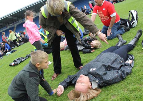 A World Record attempt for the most people at one time learning simple, life saving first aid skills has been a resounding success.