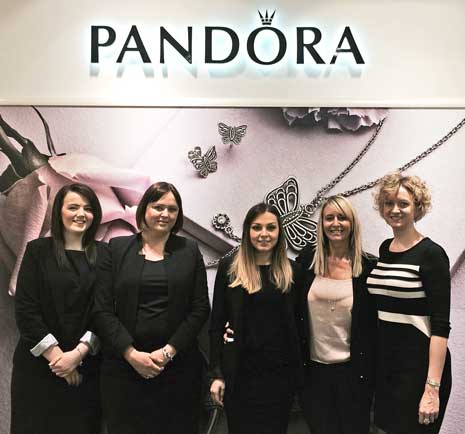 Nine jobs have been created in Chesterfield, with the opening of a Pandora store on Low Pavements.