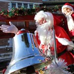 Santa Arrives At Chesterfield Co-Op In Red Hot Fire Engine