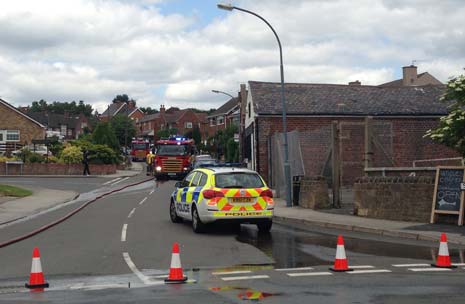 Multiple Fire appliances attend the 'significant' fire at Stone Lane