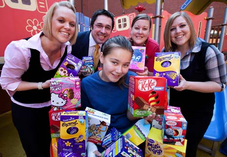 Chocolate Treasure for sick children at Chesterfield Royal Hospital
