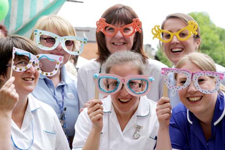 (clockwise from back left), Jayne Cartwright, Gill Jones, Karen Chapple, Sarah Goddard, Helen Kennedy, and Sara Page.