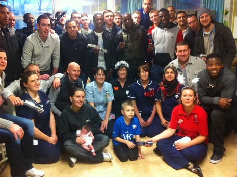 Every member of the Chesterfield FC squad was there and young fans were delighted to receive goodie bags from the lads.