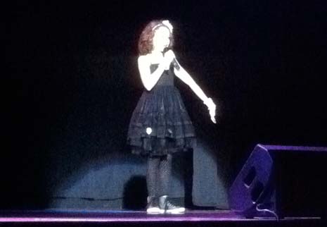 Runner up Elizabeth performs on stage at Chesterfield's Got Talent 2011