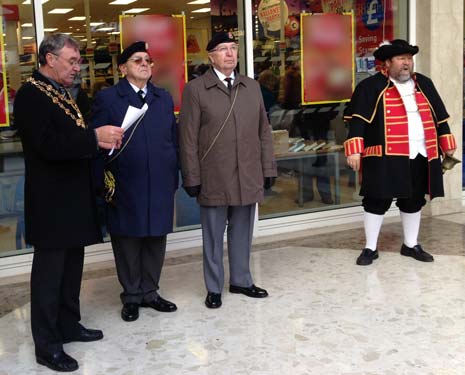 Buglers from the Legion heralded this year's appeal launch at various points throughout the town and the Town Crier was also on hand to open proceedings.