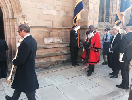 The service itself, officiated by Reverend David Mouncer, Assistant Priest, and Reverend Simon Robinson, the Mayor's Chaplain 2014/15, featured hymns including 'Be Thou My Vision', 'Praise My Soul' and 'I Vow To Thee My Country' and a reading Luke 4 14-22 read by Councillor Chris Collard.