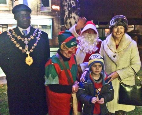 The Mayor and Mayoress of Chesterfield switched on the Christmas lights of New Whittington this weekend - as the village launched it's first Christmas Market.