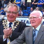 The Mayor makes the football raffle charity draw at the B2net on Monday