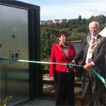 Chesterfield Mayor Cllr Peter Barr opens Hasland allotment's new 'green' toilets