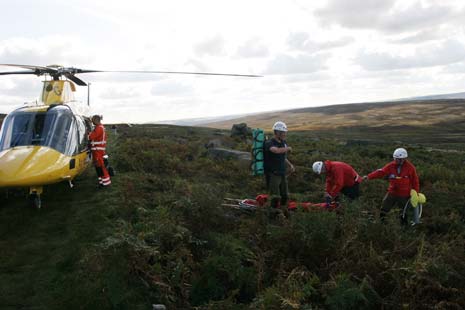 On Saturday afternoon, a walker slipped while climbing up rocks at Stanage End and was knocked unconscious. The team attended, along with the Derbyshire, Leicestershire and Rutland Air Ambulance.