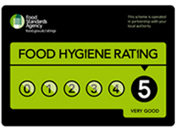The hygiene standards found at these inspections are rated on a scale ranging from zero at the bottom (which means 'urgent improvement necessary') to a top rating of five ('very good')
