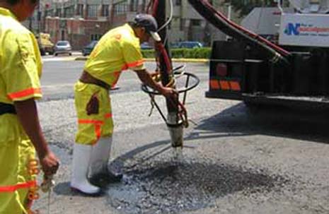 Two specialist 'Jetpatcher' machines are to stay in Derbyshire until mid-July to continue work to fix potholes across the county.