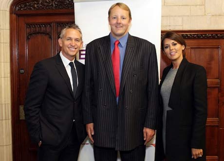 Gary Lineker, Toby Perkins MP and Danielle Lineker