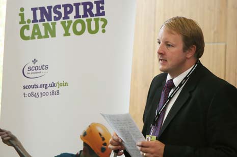 Chesterfield MP Toby Perkins Addresses Scouts At Labour Party Conference