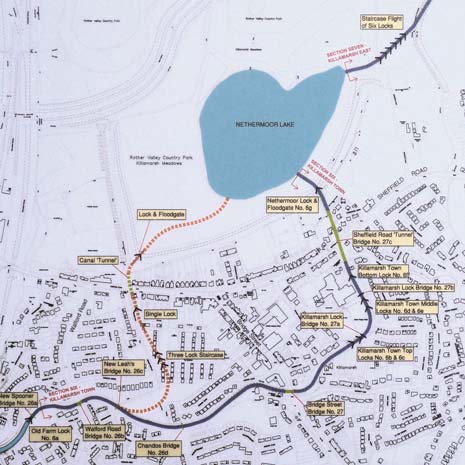Routes through and around the village were considered. In addition to the original canal line, the survey identified five possible routes - one of which passes through the redevelopment site. 