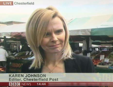 This included BBC News 24 who did a live interview with Chesterfield Post Editor Karen Johnson with George Coucher of the Chamber of Commerce.