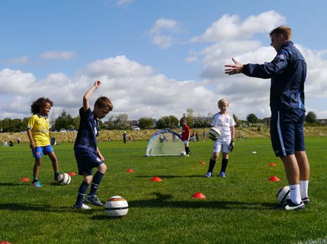 Coaches from Chesterfield FC and the FA were on hand to offer coaching to youngsters.