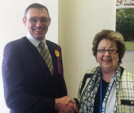 Last years Mayor of Chesterfield has joined UKIP to become their first councillor on Chesterfield Borough Council.