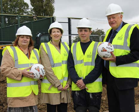 Chesterfield Borough Council's builders and apprentices are playing a key role in building a new pavilion at Eastwood Park.
