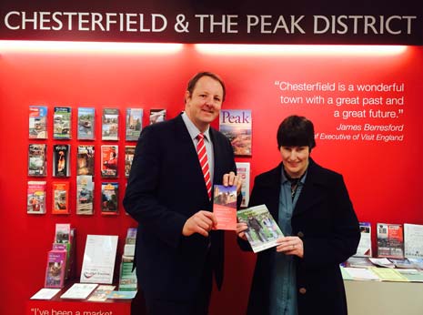 Chesterfield MP Toby Perkins visited Chesterfield Visitor Information Centre on Friday morning to celebrate tourism in the borough.