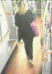 Murder victim, 52 year old Clowne woman Lee Hendry on the CCTV bus pictures