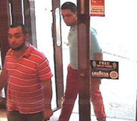 Police investigating two thefts at a Chesterfield pub have released CCTV images of two men they would like to speak to.