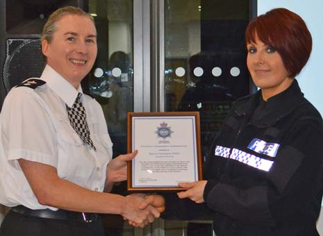 SC Carina Petrillo was also commended for her self-motivated and energetic devotion to duty in the Dronfield and Killamarsh areas.