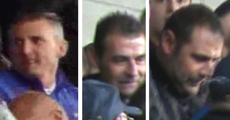 Police have released photos of three men they want to trace in connection with incidents of disorder at a football match in Chesterfield.