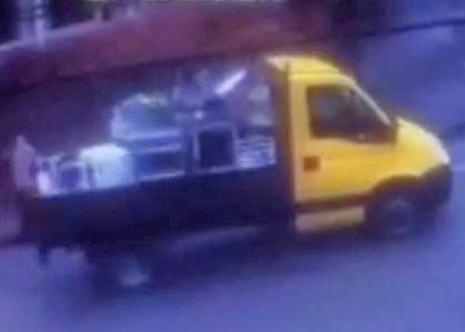 A flatbed van with a yellow cab was seen in the area and police want to trace its owner.