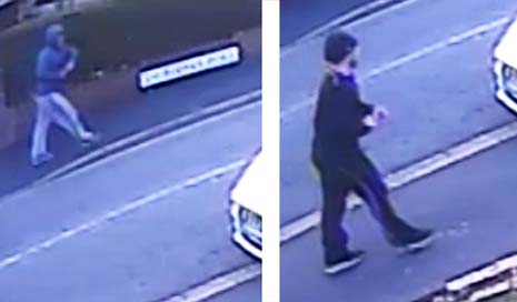 Officers investigating a burglary in Dronfield have issued CCTV images of two men who were in the area at the time.