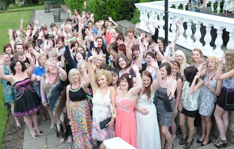 Childcare students celebrating at Ringwood Hall In Staveley