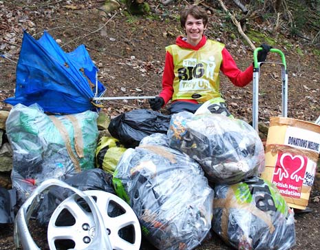 Plastic bags full of litter and discarded rubbish of all shapes and sizes are helping Ashover teenager Max Clarke fund a working trip to Malawi in Central Africa.
