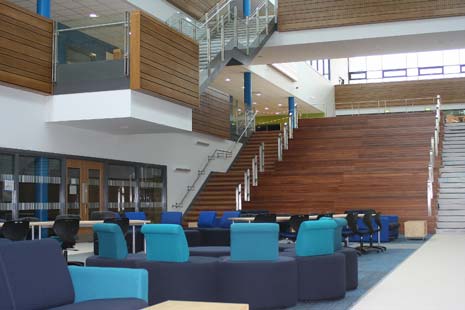 As they get used to their new surroundings, they will find a building divided into two halves separated by an atrium, complete with hotel lobby style seating in break-out zones and a mixture of café-style and traditional refectory dining facilities.