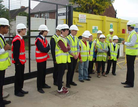During the construction site visit, pupils and teachers were given a first-hand insight into life on a building site by the Willmott Dixon team